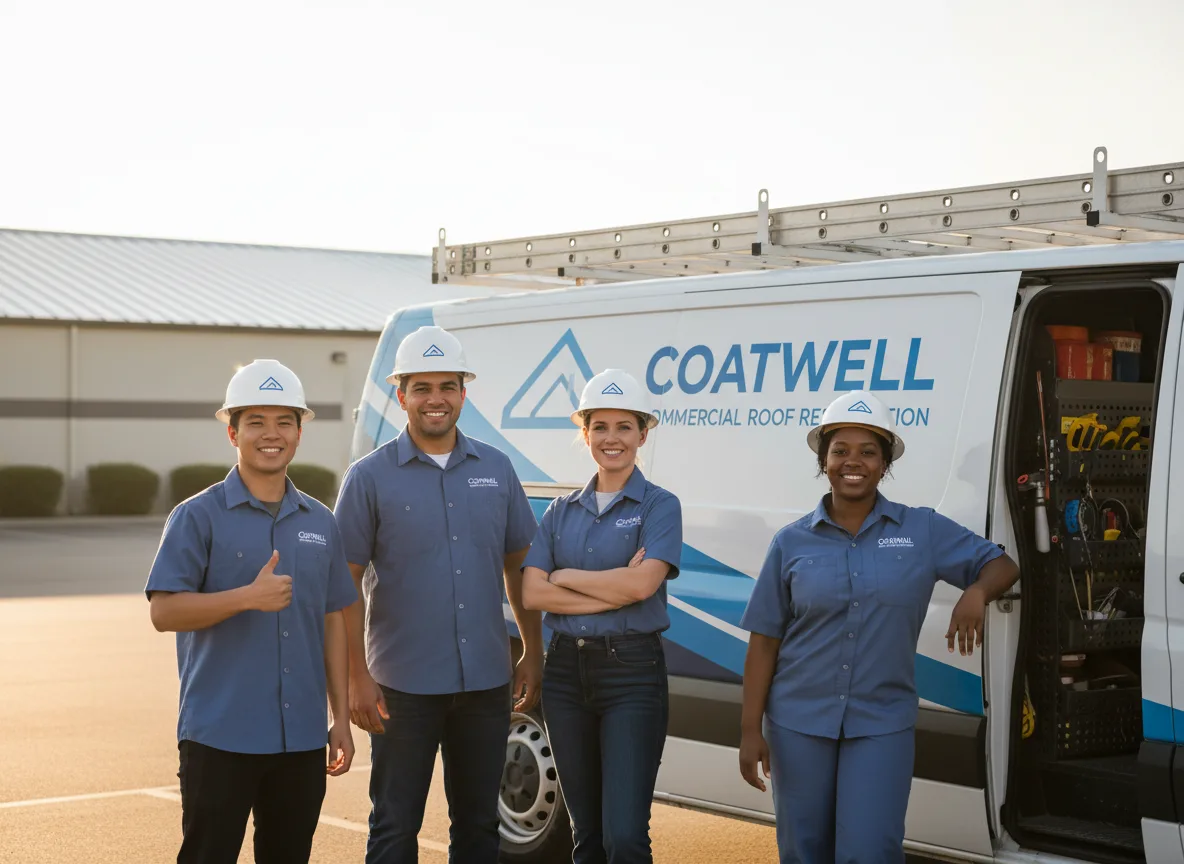 Commercial roof coating company in Yancey, TX