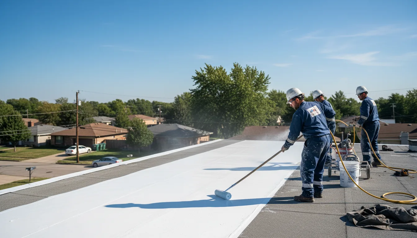 Commercial roof coating in Yancey, TX near me